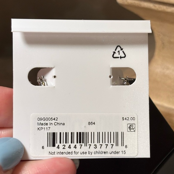 Karl Lagerfeld Silver Crystal Earrings - Picture 3 of 10